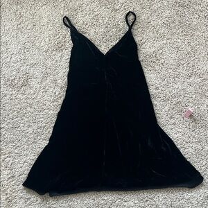 For love and lemons black velvet slip dress